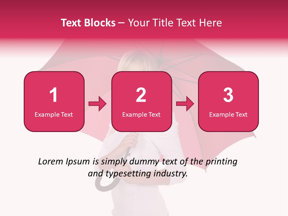 Woman Attractive Long Hair PowerPoint Template