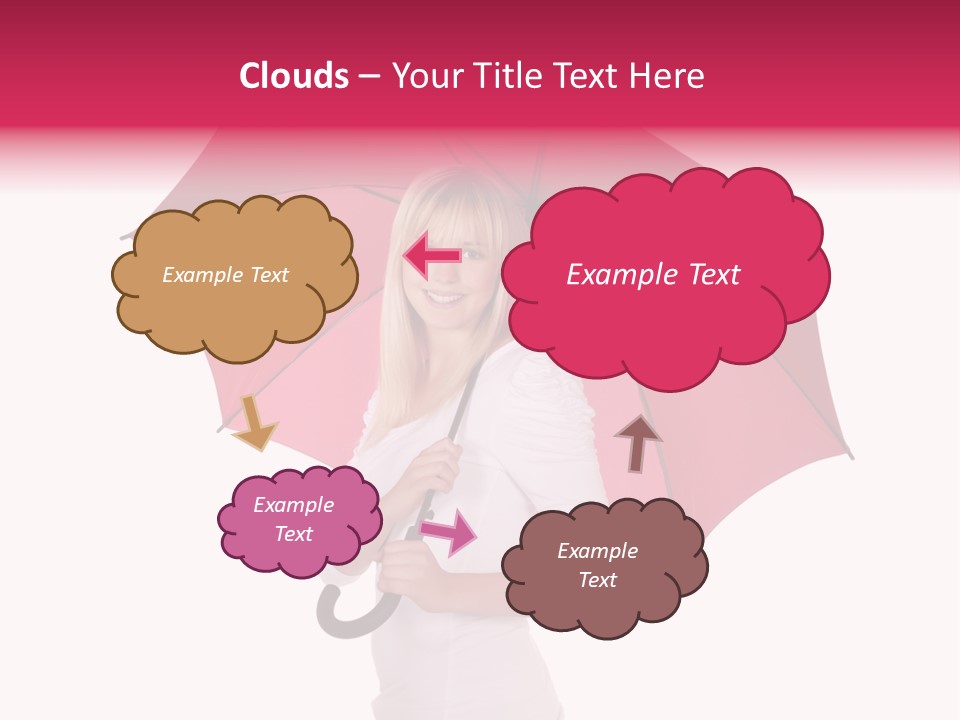 Woman Attractive Long Hair PowerPoint Template