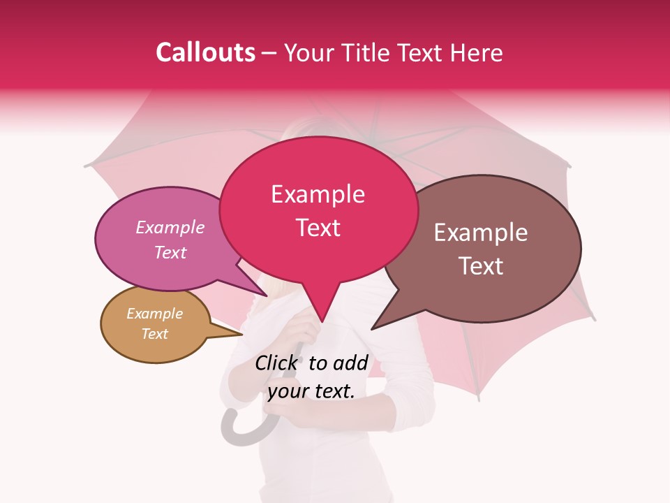 Woman Attractive Long Hair PowerPoint Template