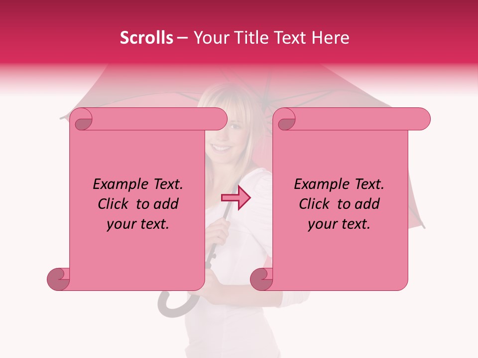 Woman Attractive Long Hair PowerPoint Template