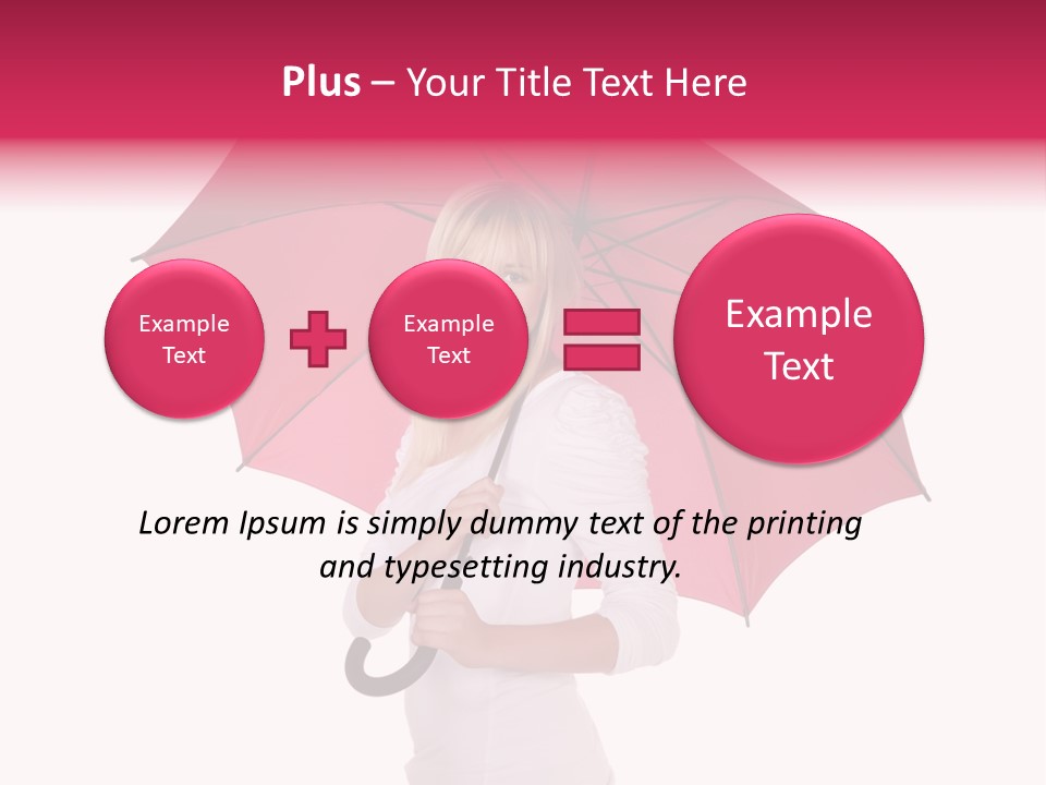 Woman Attractive Long Hair PowerPoint Template