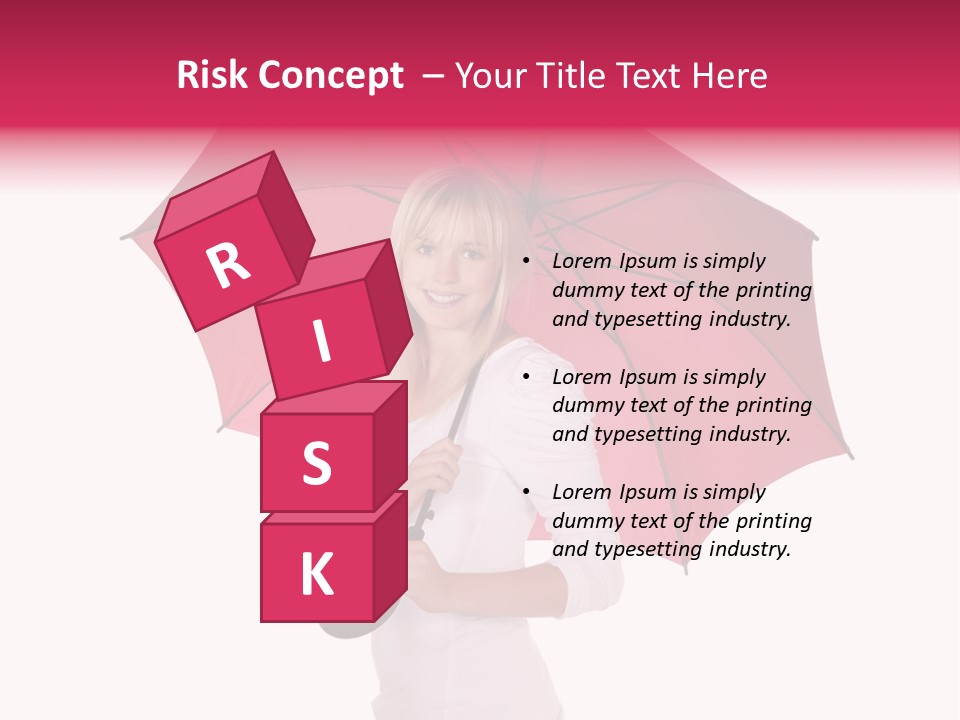 Woman Attractive Long Hair PowerPoint Template