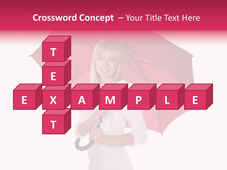 Woman Attractive Long Hair PowerPoint Template