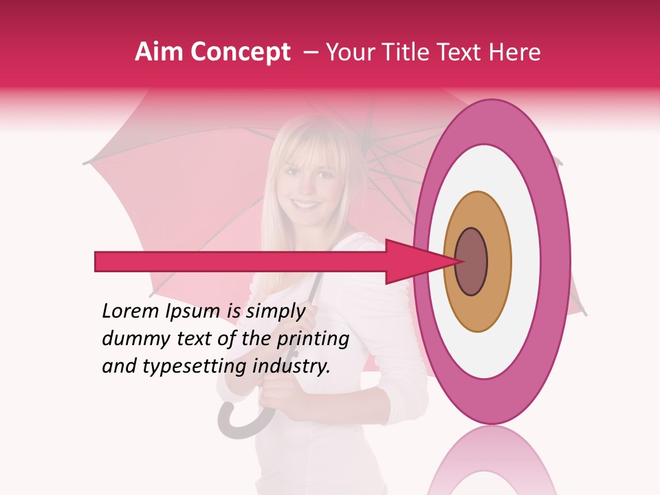 Woman Attractive Long Hair PowerPoint Template