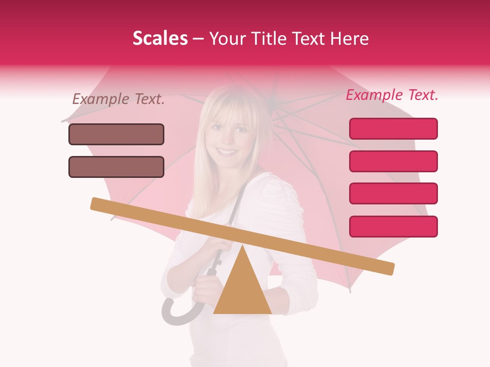 Woman Attractive Long Hair PowerPoint Template