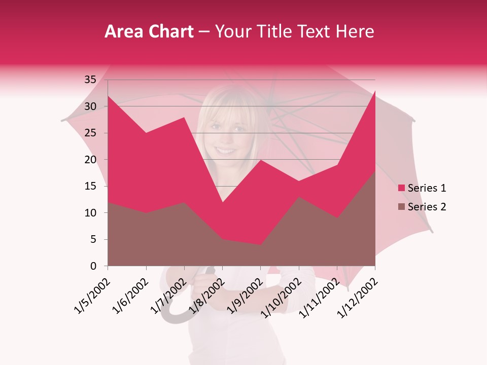 Woman Attractive Long Hair PowerPoint Template