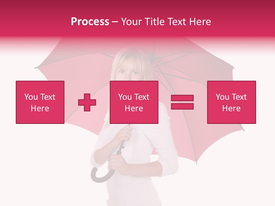 Woman Attractive Long Hair PowerPoint Template