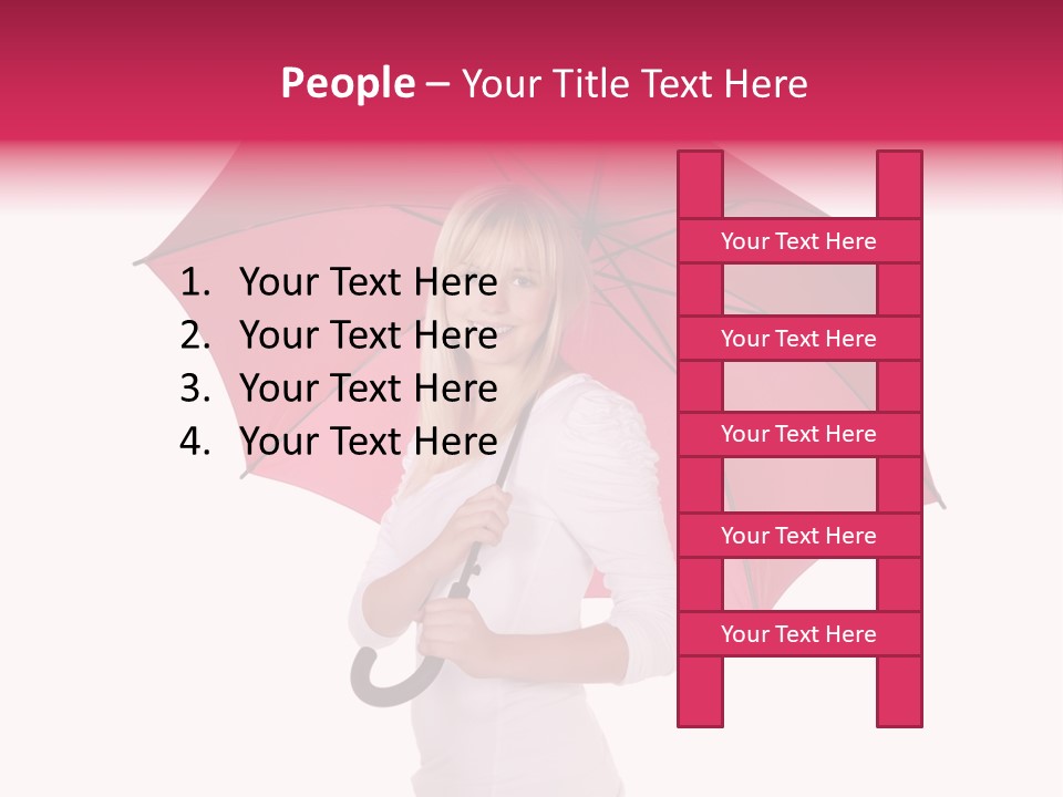 Woman Attractive Long Hair PowerPoint Template