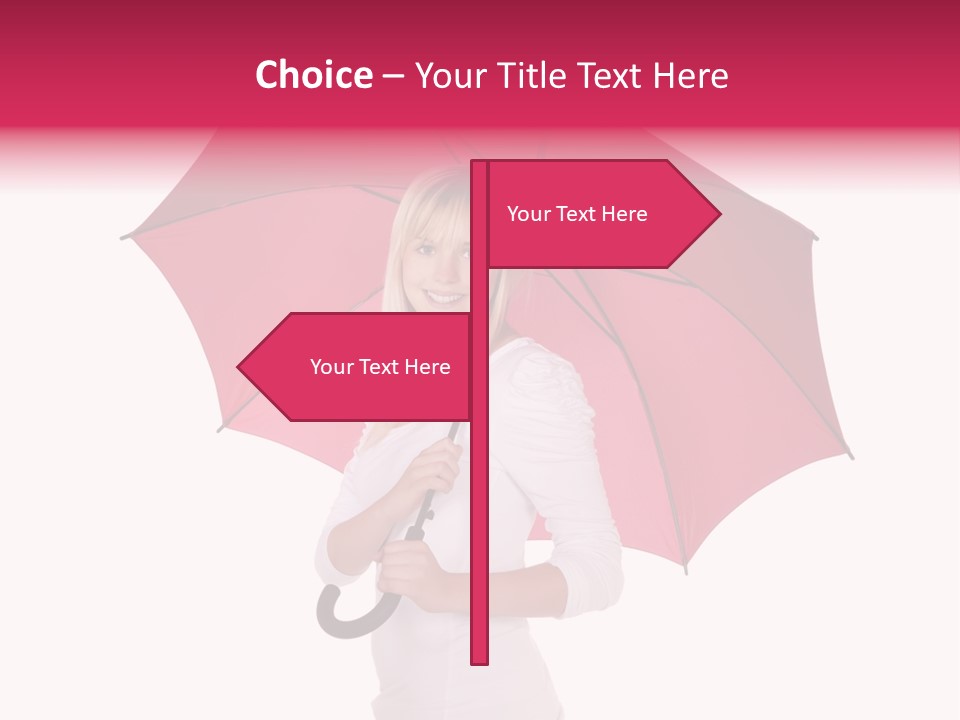 Woman Attractive Long Hair PowerPoint Template