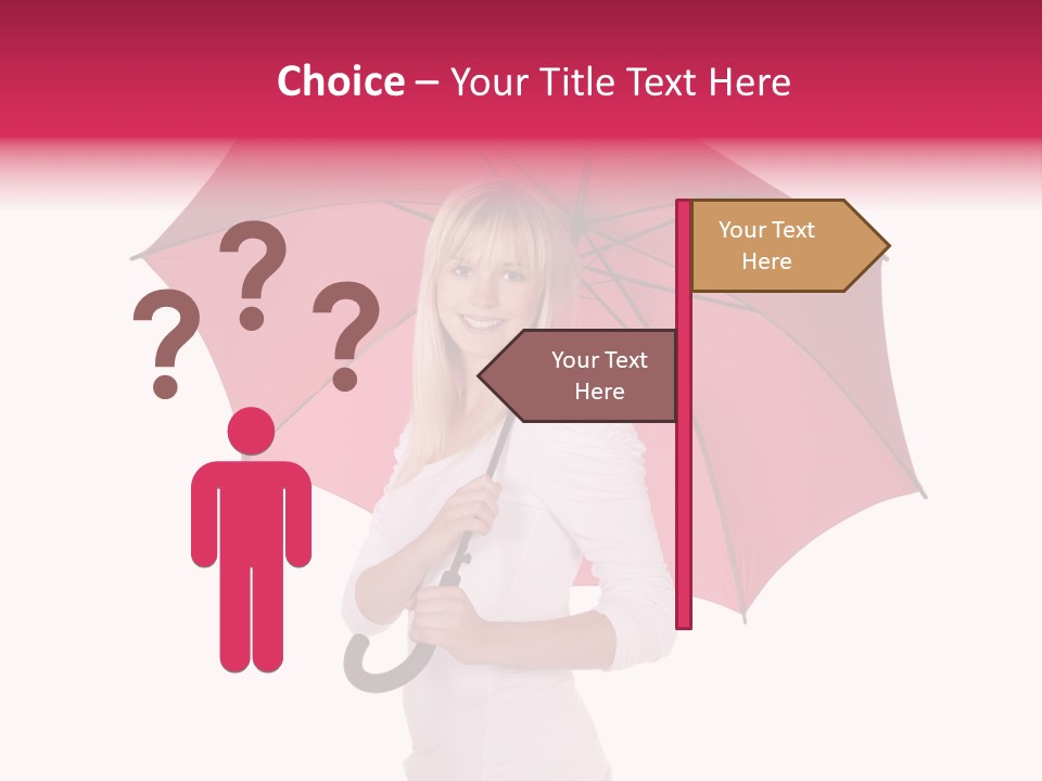 Woman Attractive Long Hair PowerPoint Template