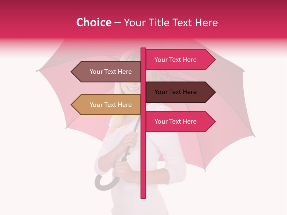 Woman Attractive Long Hair PowerPoint Template