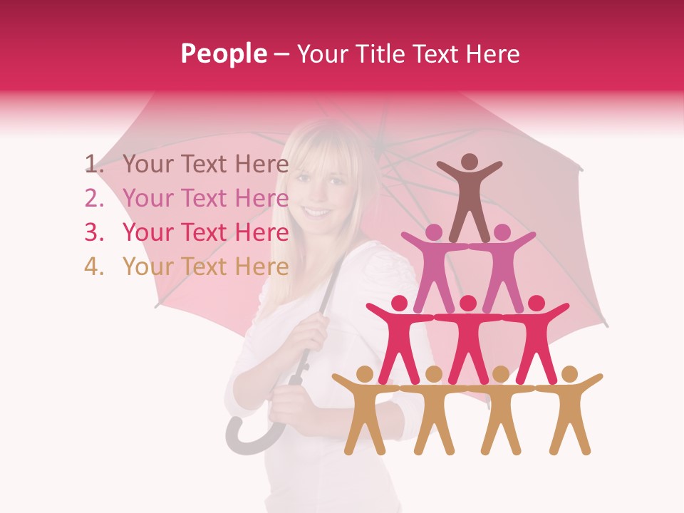 Woman Attractive Long Hair PowerPoint Template