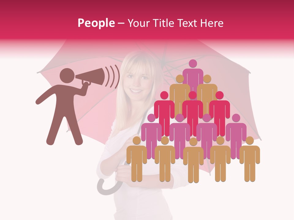 Woman Attractive Long Hair PowerPoint Template