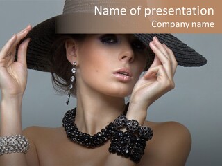 Necklace Bathing Exy PowerPoint Template