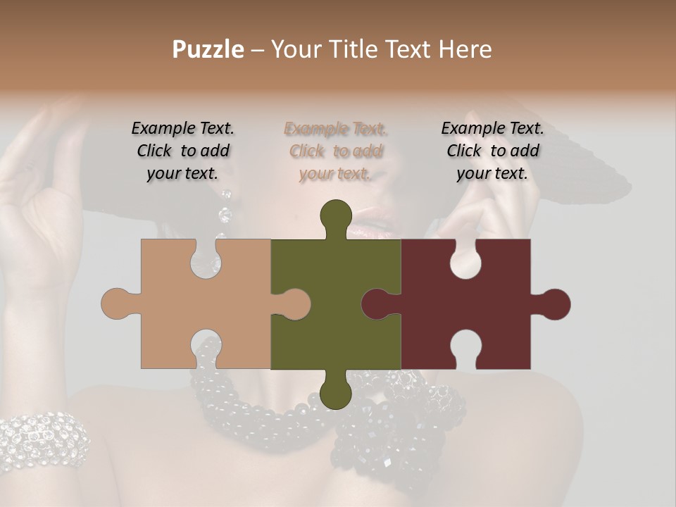 Necklace Bathing Exy PowerPoint Template