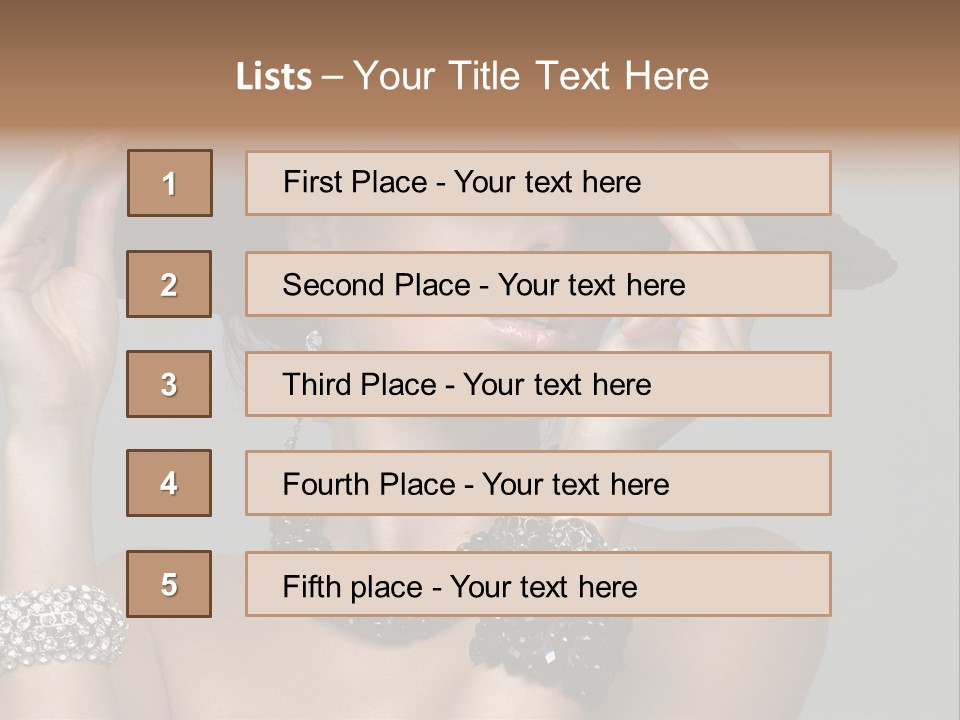 Necklace Bathing Exy PowerPoint Template