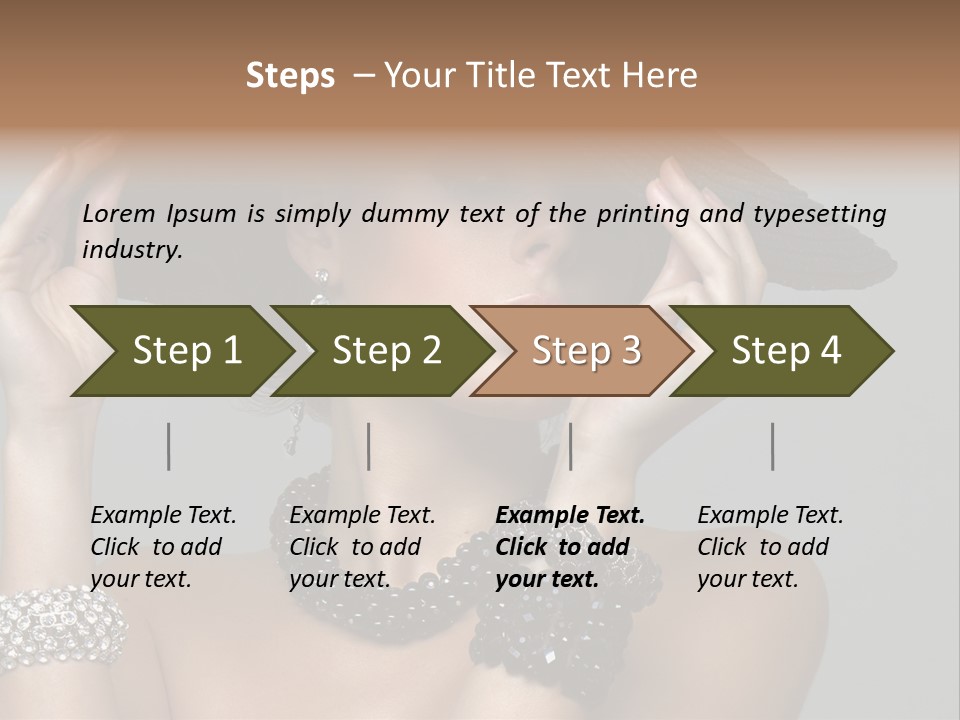 Necklace Bathing Exy PowerPoint Template