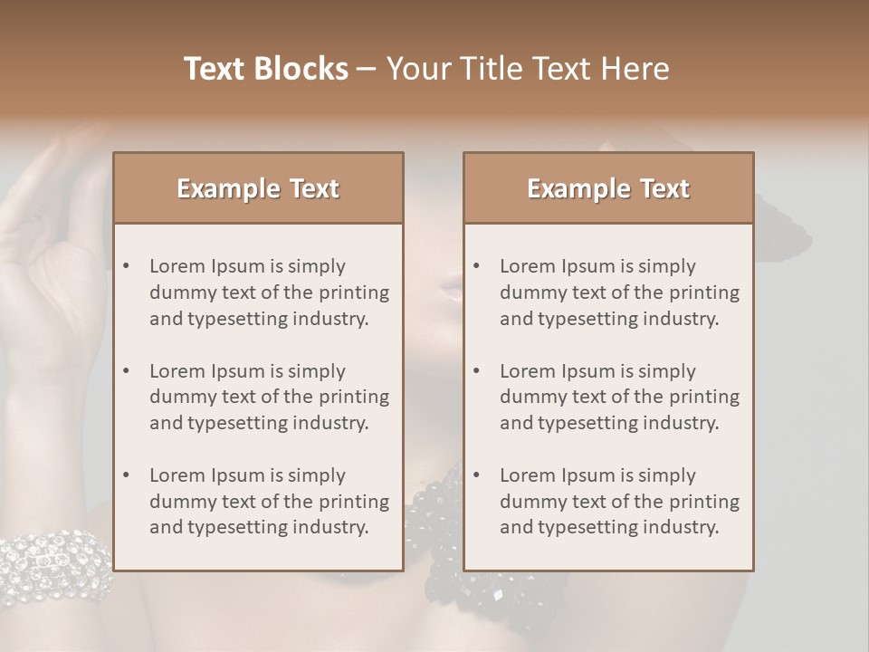 Necklace Bathing Exy PowerPoint Template