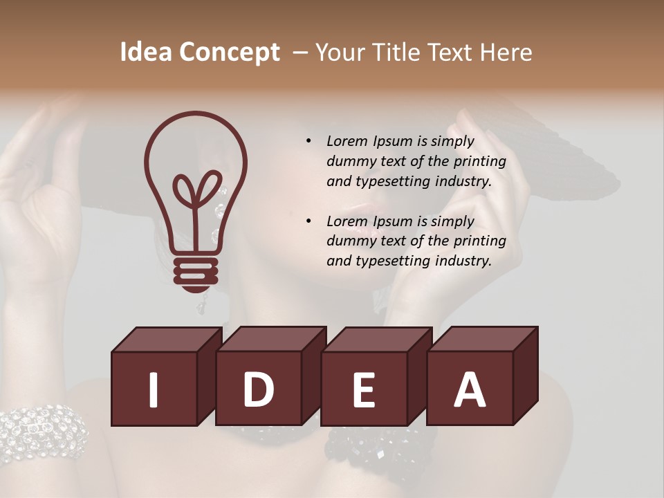 Necklace Bathing Exy PowerPoint Template