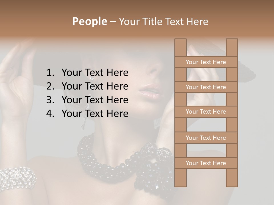 Necklace Bathing Exy PowerPoint Template