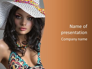 Adult Posing Luxurious PowerPoint Template
