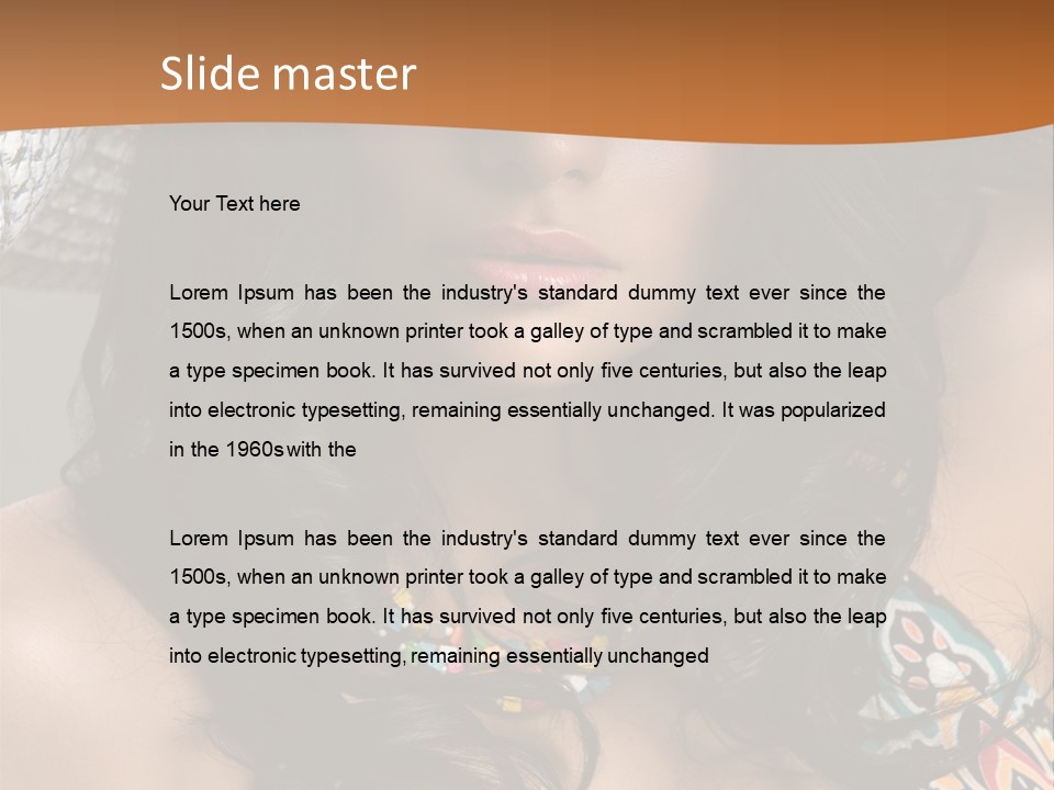 Adult Posing Luxurious PowerPoint Template