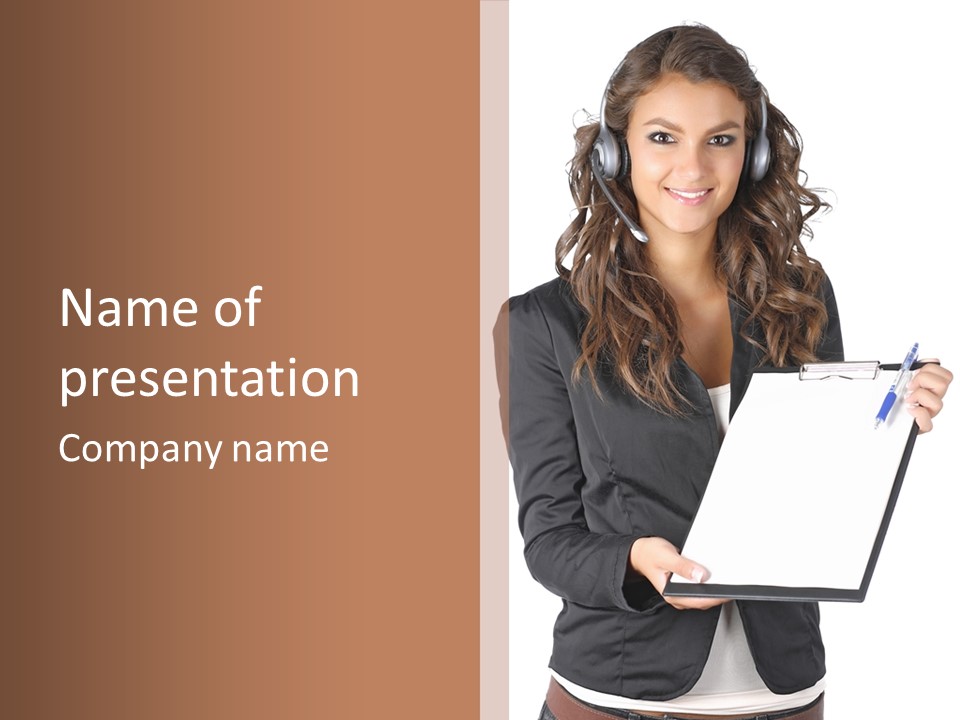 Communication Beautiful Questionnaire PowerPoint Template