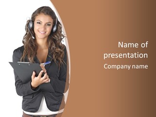 Phone Operator Call PowerPoint Template