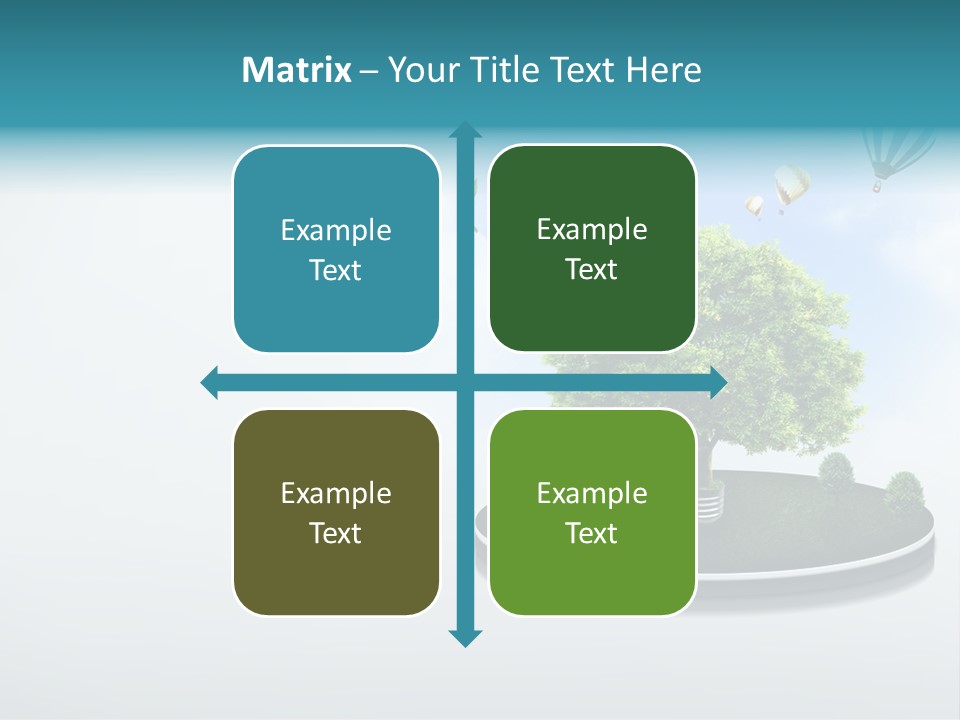 Picture Global Tree PowerPoint Template