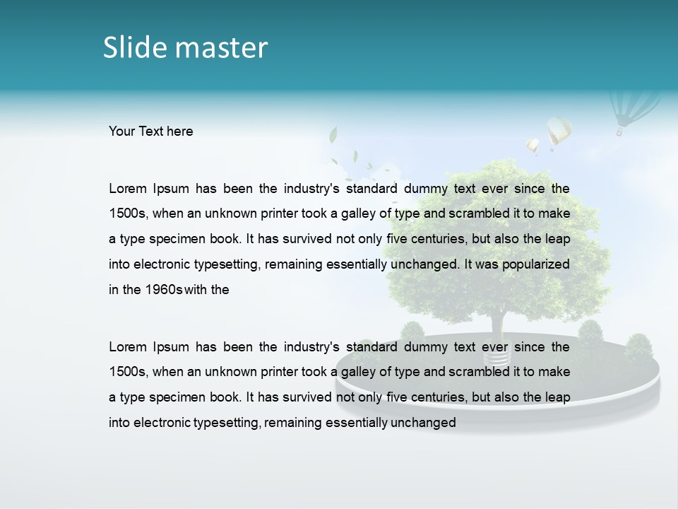 Picture Global Tree PowerPoint Template