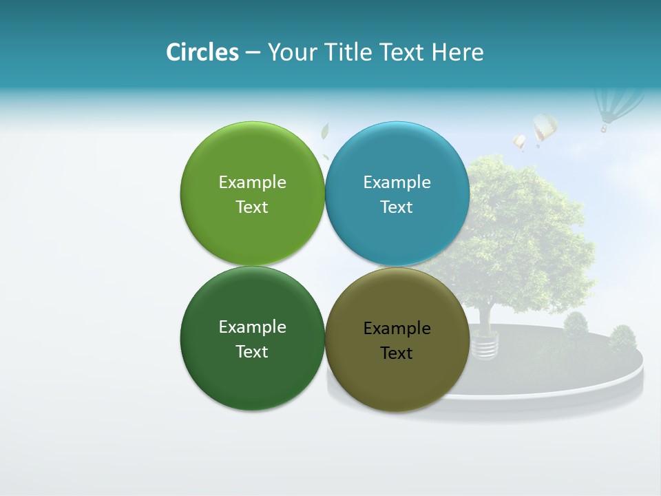 Picture Global Tree PowerPoint Template