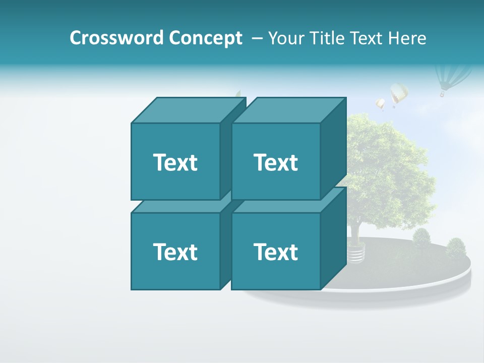 Picture Global Tree PowerPoint Template