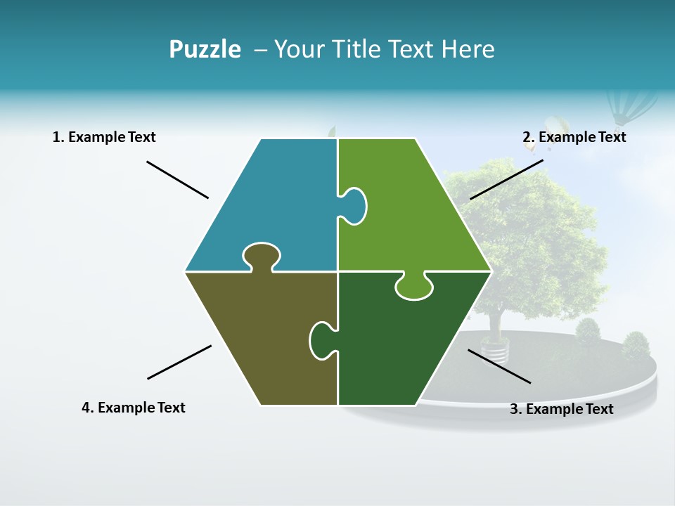Picture Global Tree PowerPoint Template
