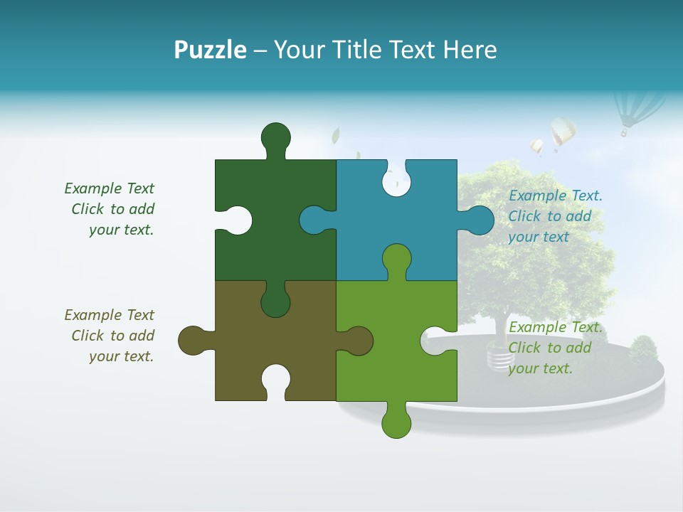 Picture Global Tree PowerPoint Template
