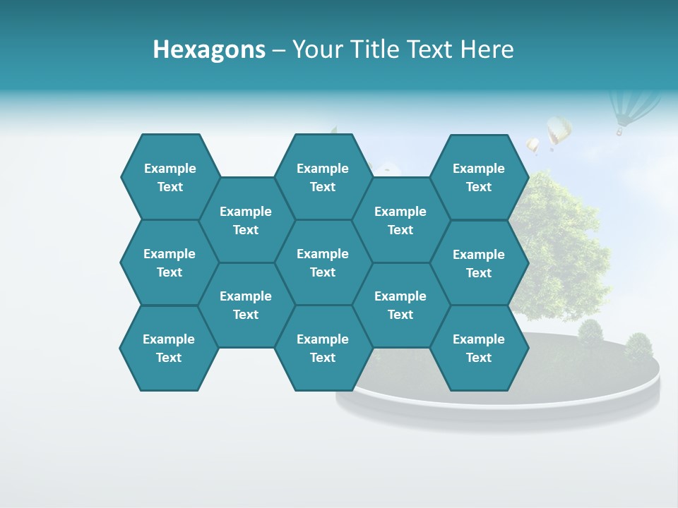 Picture Global Tree PowerPoint Template