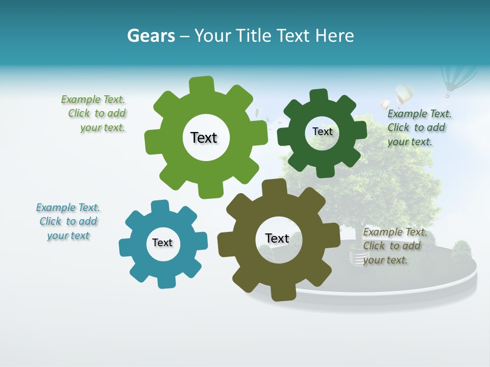 Picture Global Tree PowerPoint Template