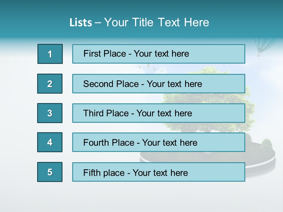 Picture Global Tree PowerPoint Template