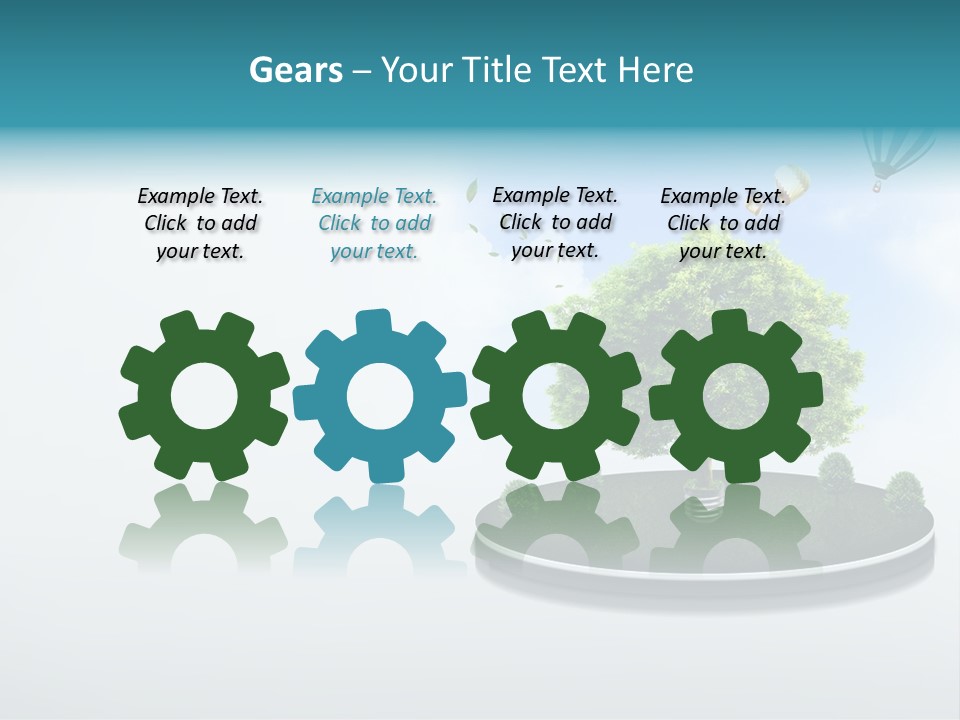 Picture Global Tree PowerPoint Template
