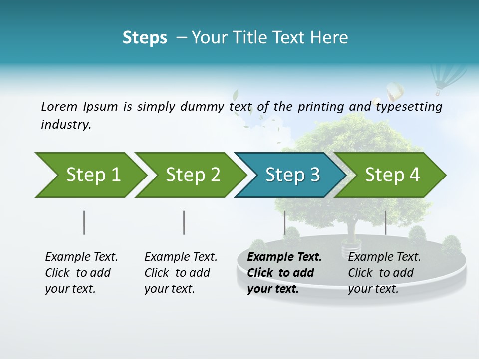 Picture Global Tree PowerPoint Template