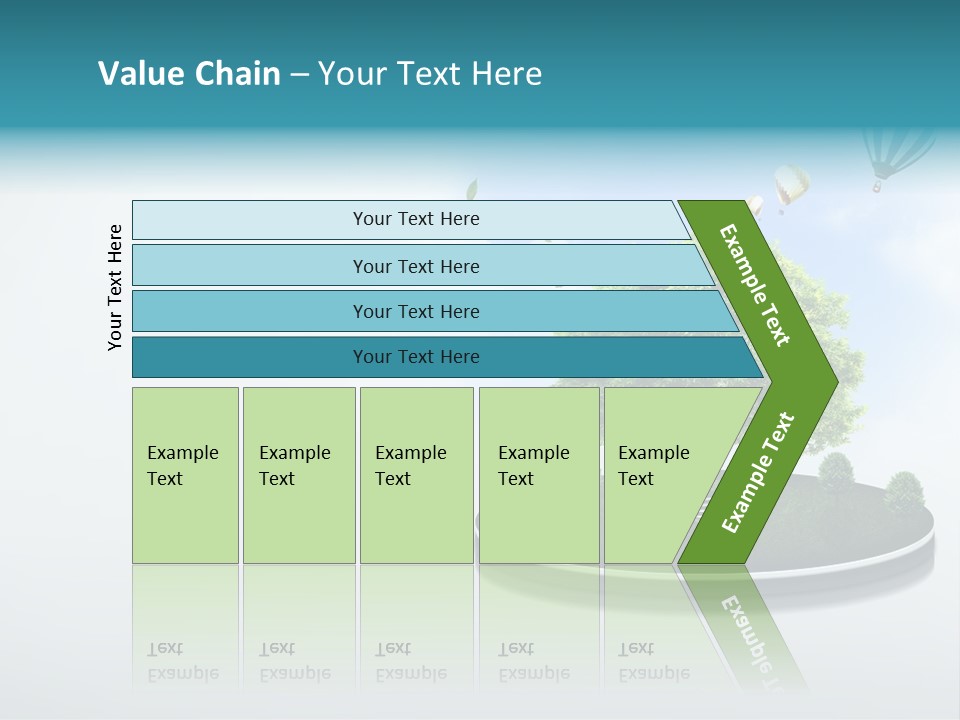 Picture Global Tree PowerPoint Template