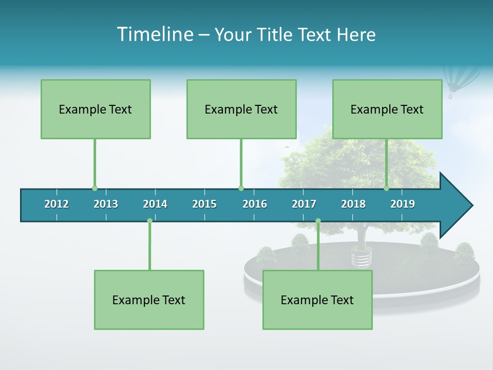 Picture Global Tree PowerPoint Template