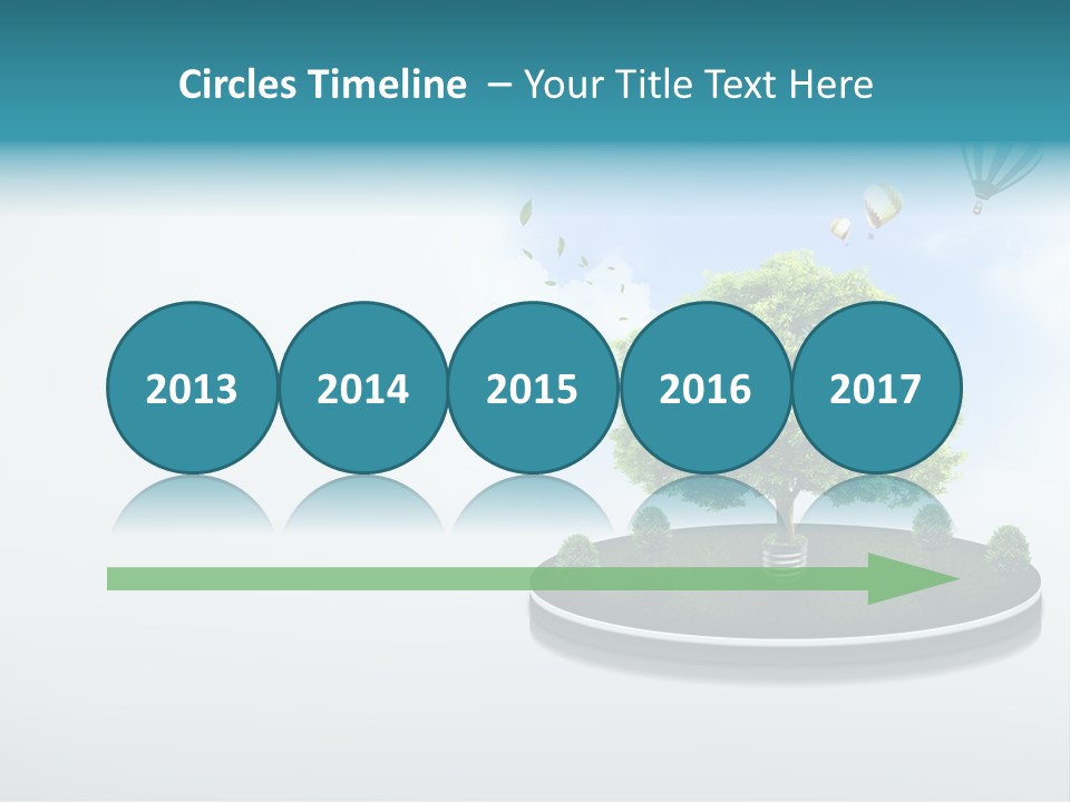 Picture Global Tree PowerPoint Template