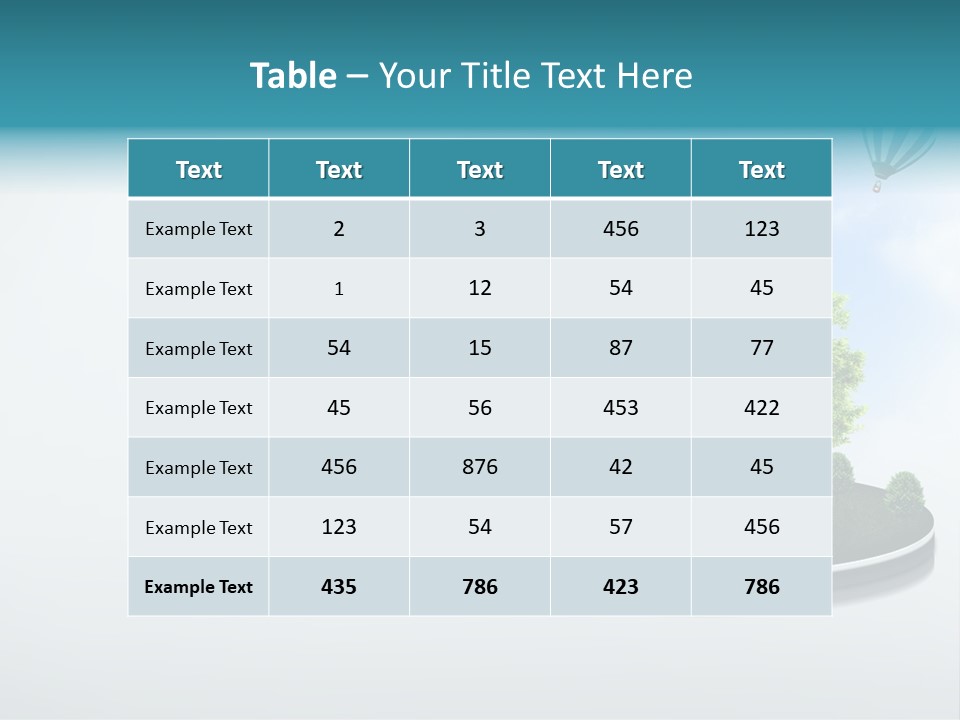 Picture Global Tree PowerPoint Template