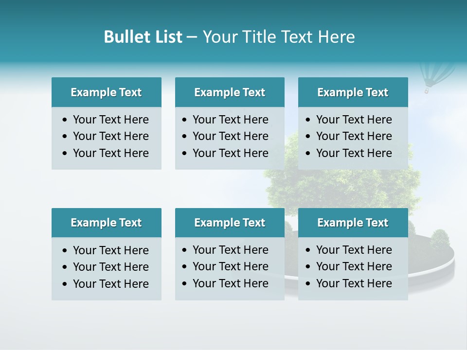 Picture Global Tree PowerPoint Template