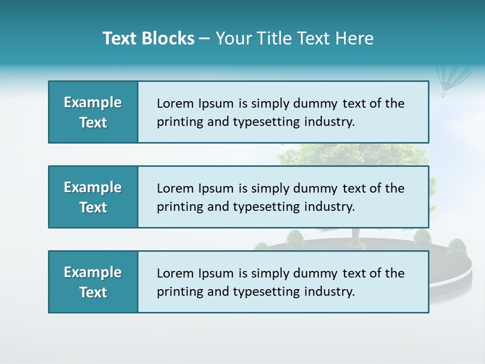 Picture Global Tree PowerPoint Template