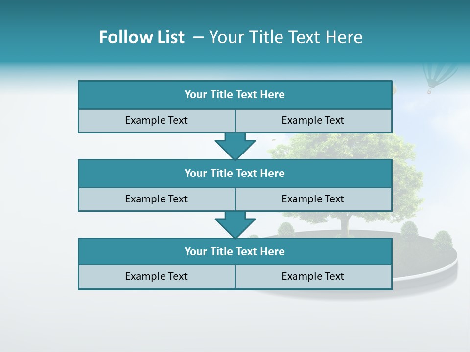 Picture Global Tree PowerPoint Template