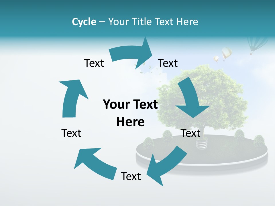 Picture Global Tree PowerPoint Template