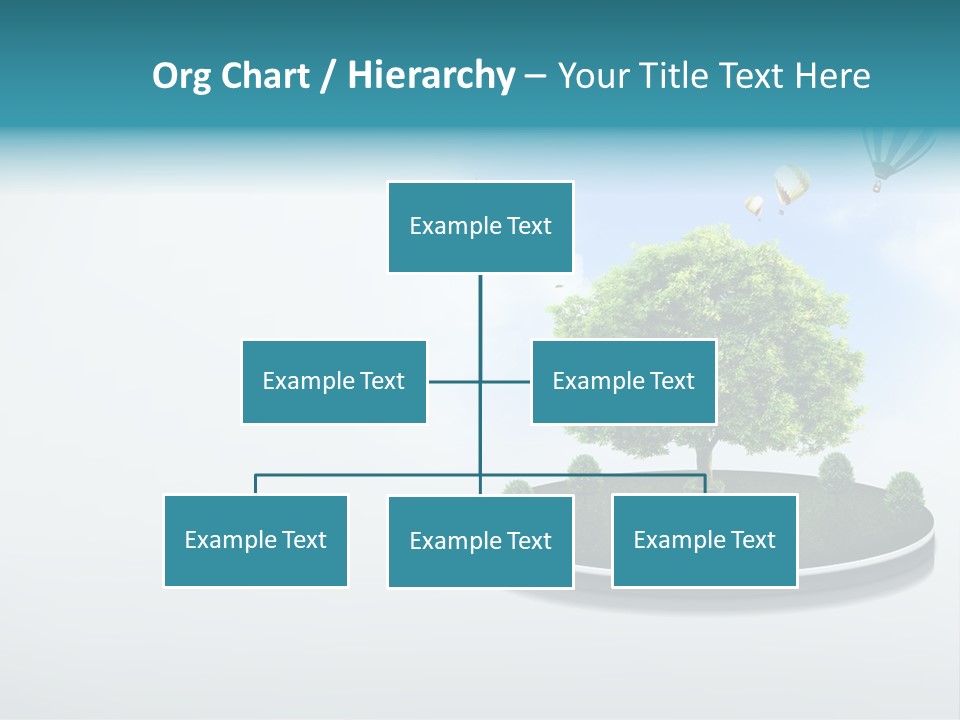 Picture Global Tree PowerPoint Template