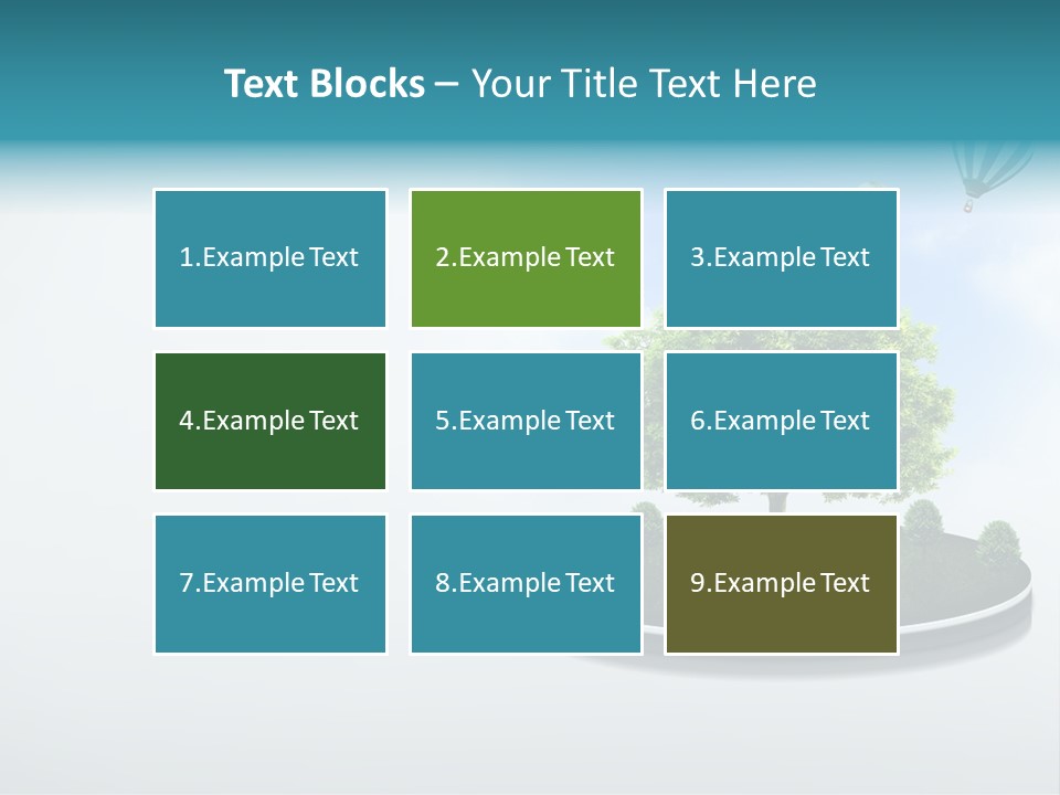 Picture Global Tree PowerPoint Template