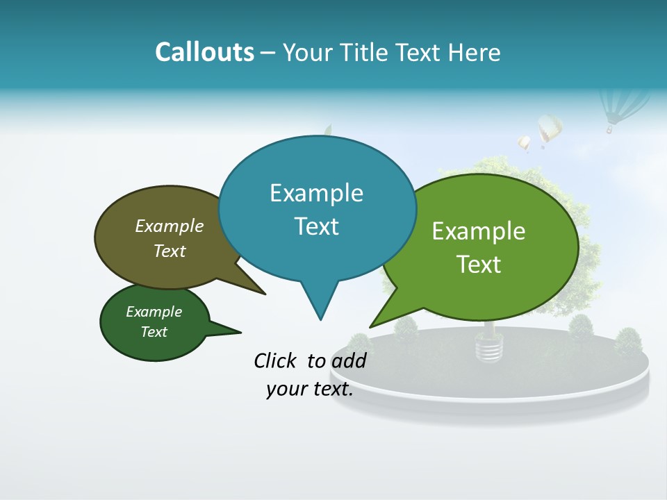 Picture Global Tree PowerPoint Template